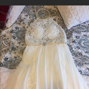 White long prom dress